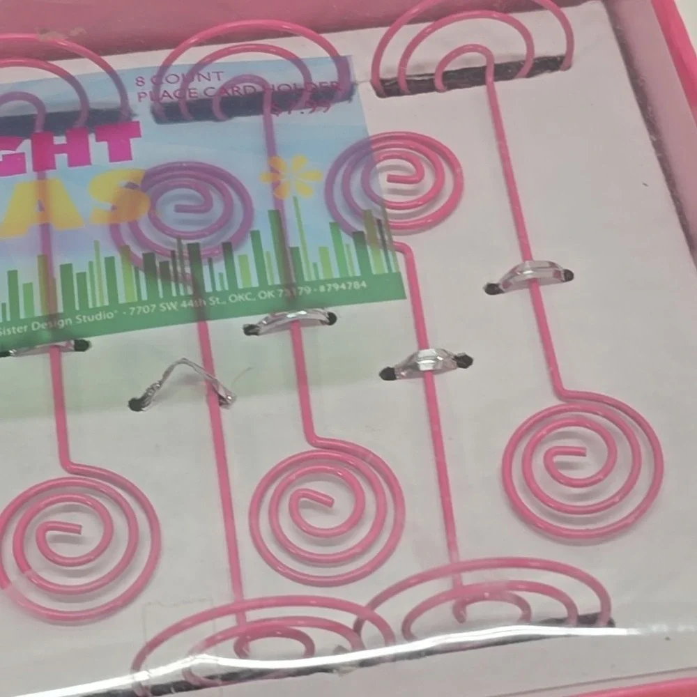 Set‎ Of 14 Bright Ideas Spiral Place Card Holders